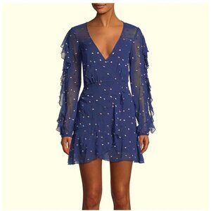 Tallulah La Maison Anthro Dress Polka Dot Sheer Long Sleeve Dress M